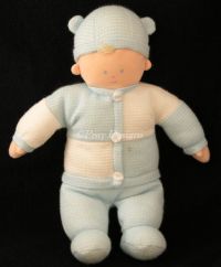 Gund SNUGALITTLE Baby Boy Blue Plush Lovey Doll #5795
